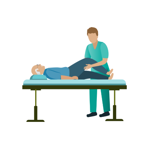 Fisioterapia hombre rehabilitación