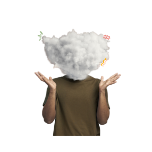 señor explotando la cabeza del estrés