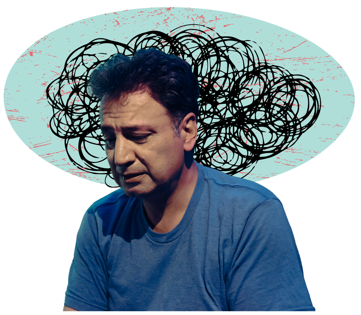 La depresión y la nube que aparece en la mente