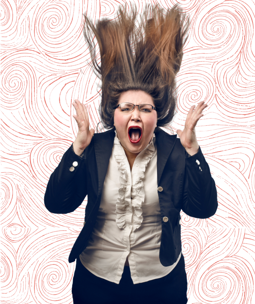 mujer con estrés y ansiedad