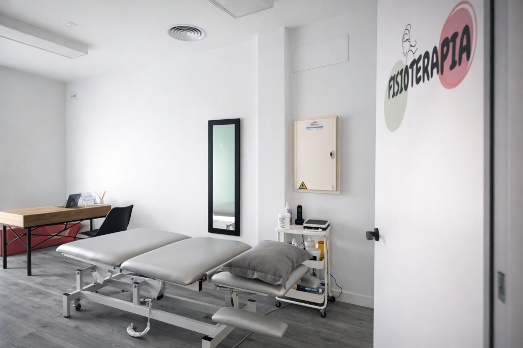 sala de fisioterapia moderna y ordenada